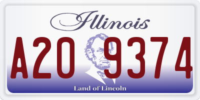 IL license plate A209374