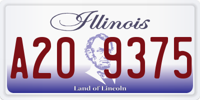 IL license plate A209375