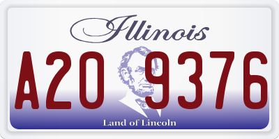 IL license plate A209376