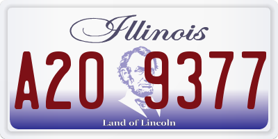 IL license plate A209377