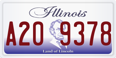IL license plate A209378