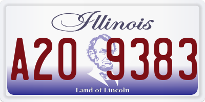 IL license plate A209383