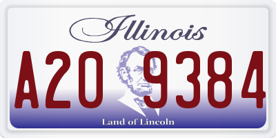 IL license plate A209384