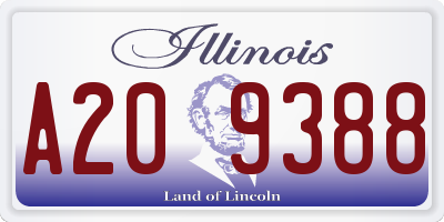 IL license plate A209388