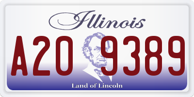 IL license plate A209389