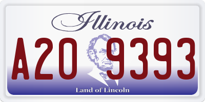 IL license plate A209393