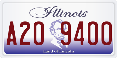 IL license plate A209400