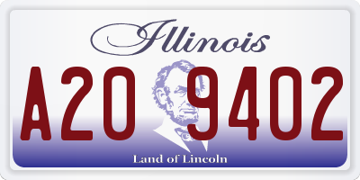 IL license plate A209402
