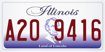 IL license plate A209416