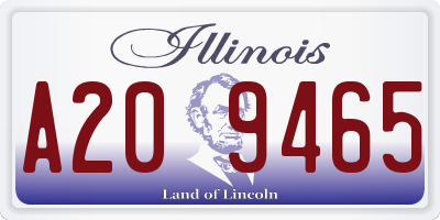 IL license plate A209465