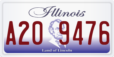 IL license plate A209476