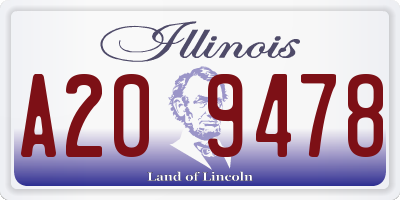 IL license plate A209478