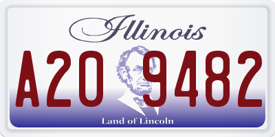 IL license plate A209482
