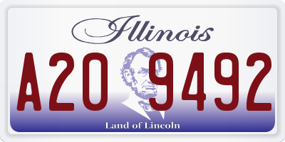 IL license plate A209492
