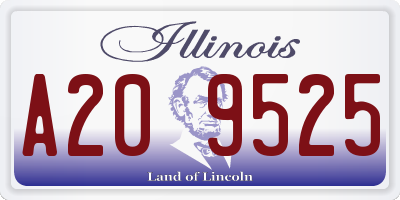 IL license plate A209525