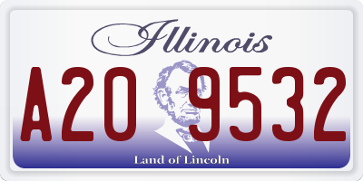 IL license plate A209532