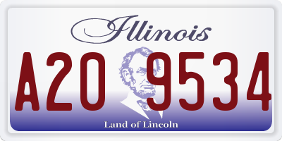 IL license plate A209534
