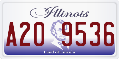 IL license plate A209536