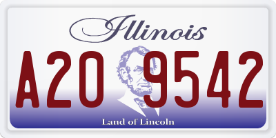 IL license plate A209542