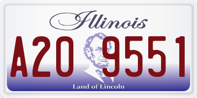 IL license plate A209551