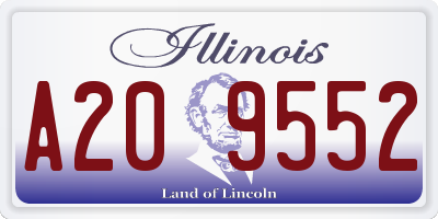IL license plate A209552