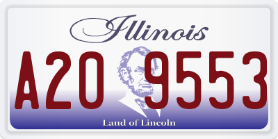 IL license plate A209553