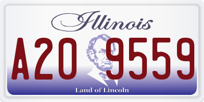 IL license plate A209559