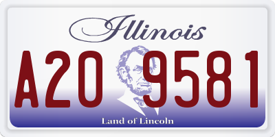IL license plate A209581
