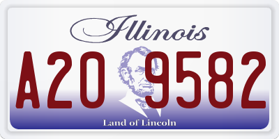 IL license plate A209582