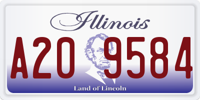 IL license plate A209584