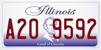 IL license plate A209592