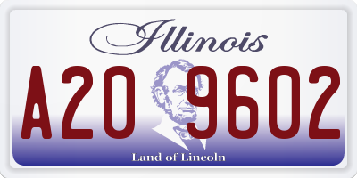 IL license plate A209602