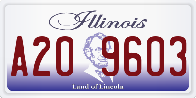 IL license plate A209603