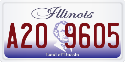 IL license plate A209605