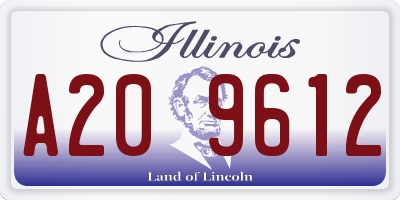 IL license plate A209612
