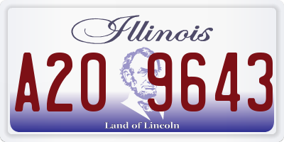 IL license plate A209643