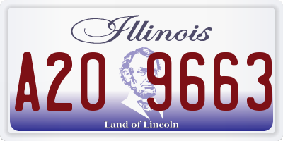 IL license plate A209663