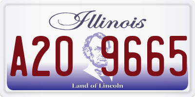 IL license plate A209665