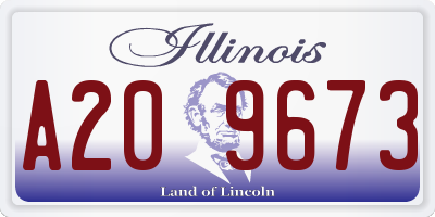 IL license plate A209673