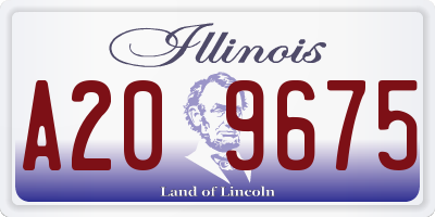 IL license plate A209675