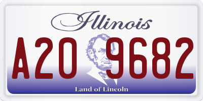 IL license plate A209682