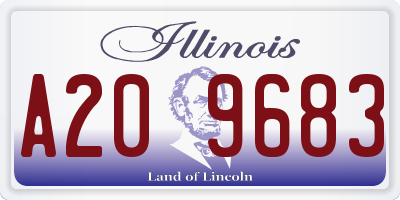 IL license plate A209683