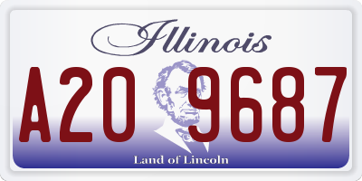 IL license plate A209687