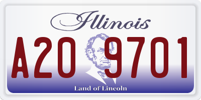 IL license plate A209701