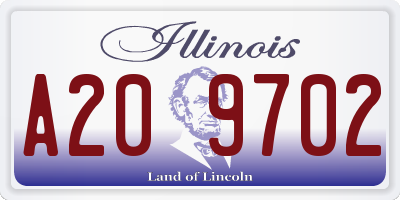 IL license plate A209702
