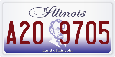 IL license plate A209705