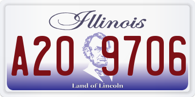 IL license plate A209706