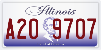 IL license plate A209707
