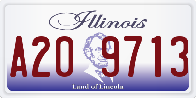 IL license plate A209713