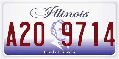 IL license plate A209714